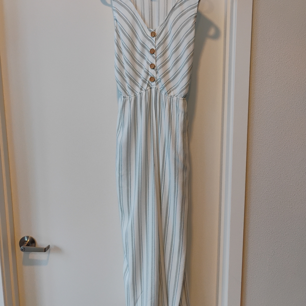 Casual Flowy Striped Button-Front Jumper